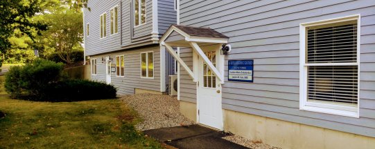 The exterior of the Biddeford office building